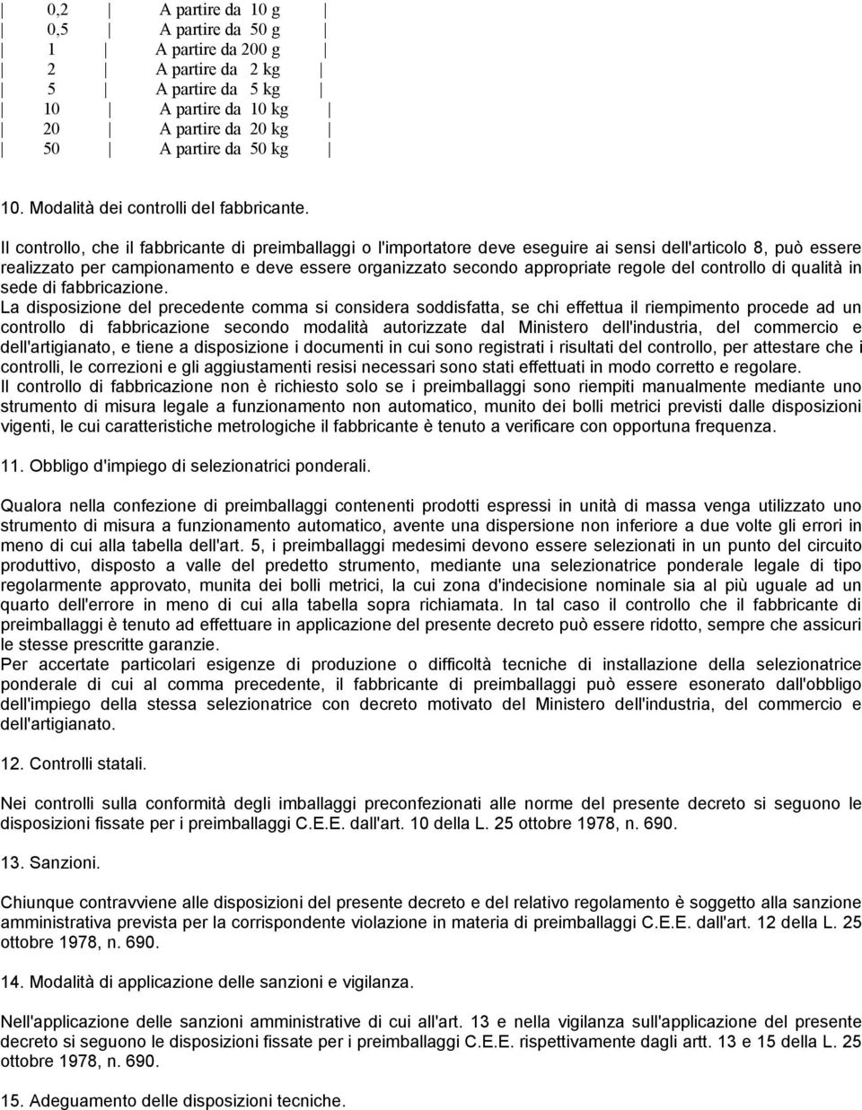 Il controllo, che il fabbricante di preimballaggi o l'importatore deve eseguire ai sensi dell'articolo 8, può essere realizzato per campionamento e deve essere organizzato secondo appropriate regole