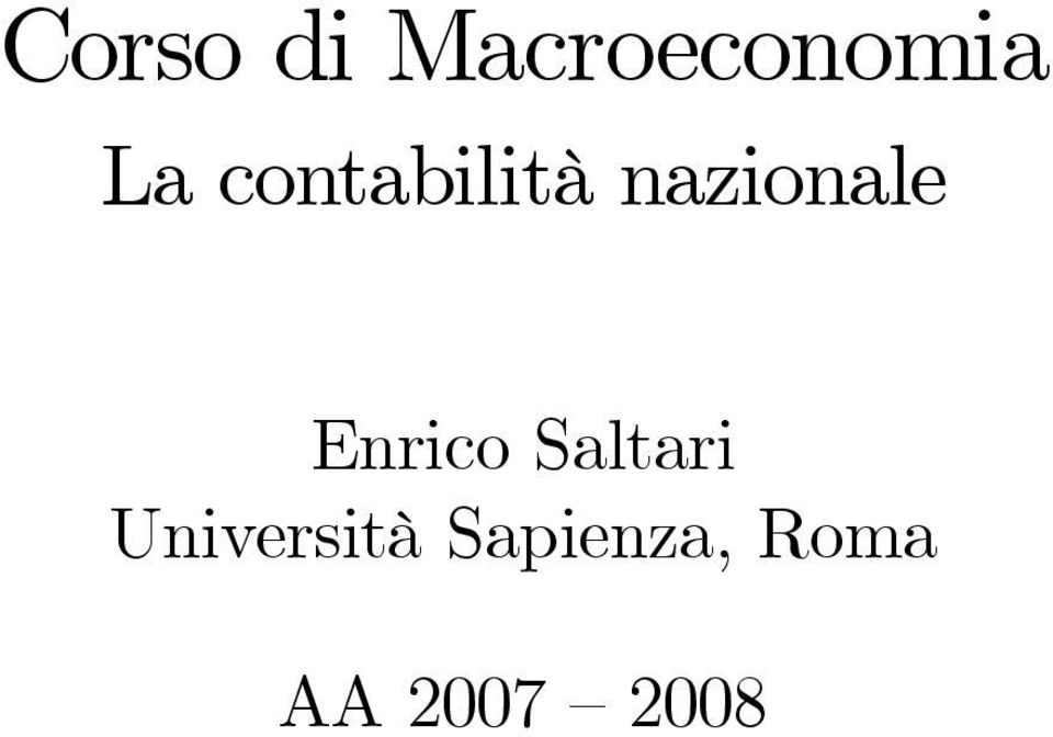 Enrico Saltari Università