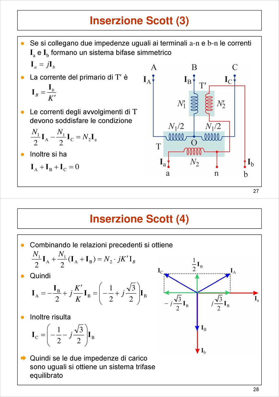 noltre si ha a j b K b a C A 0 C A 8 nserzione Scott (4) Combinando le relazioni precedenti si ottiene Quindi noltre