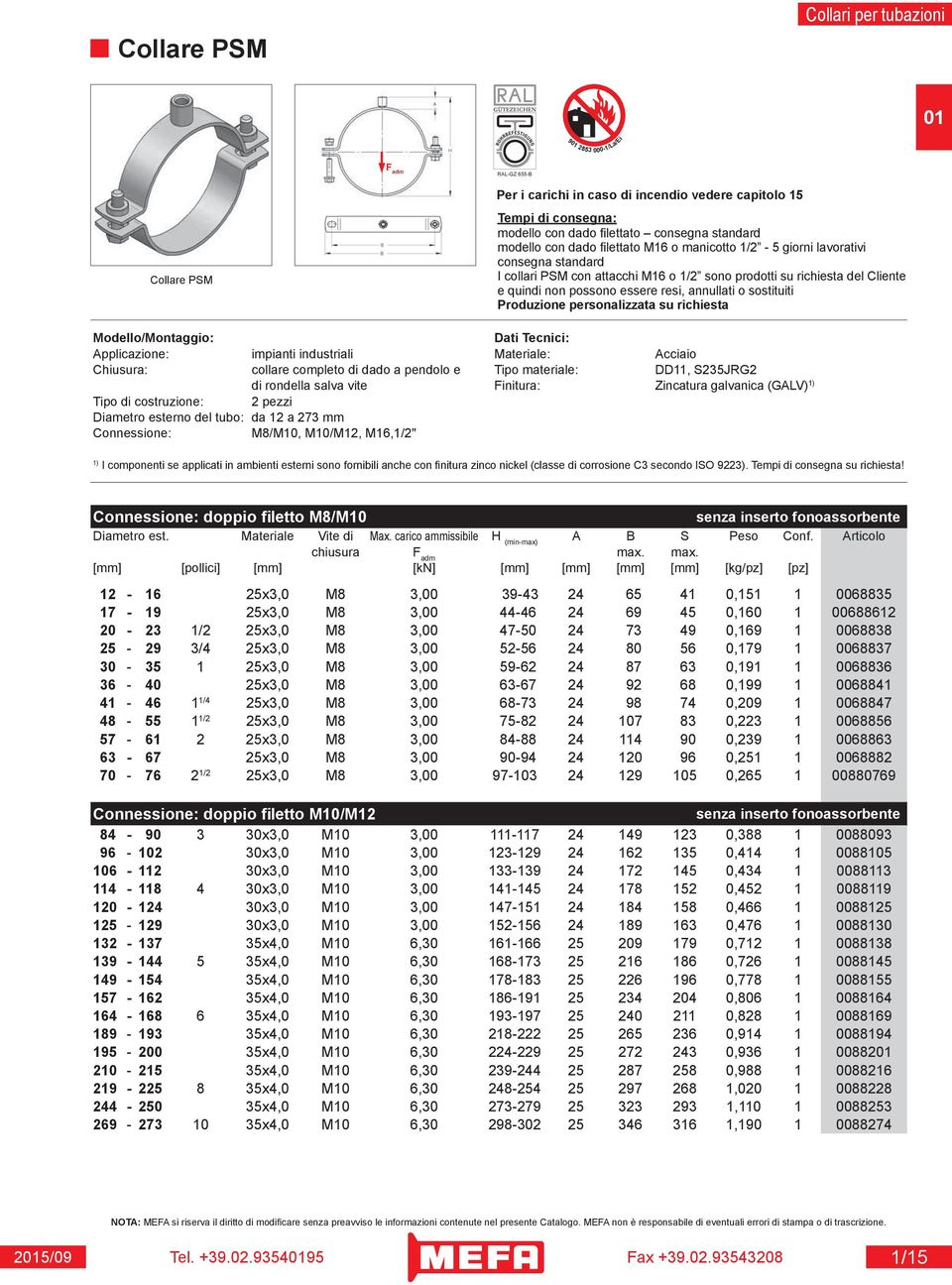 Produzione personalizzata su richiesta Dati Tecnici: Applicazione: impianti industriali Materiale: Acciaio Chiusura: collare completo di dado a pendolo e Tipo materiale: DD11, S235JRG2 di rondella