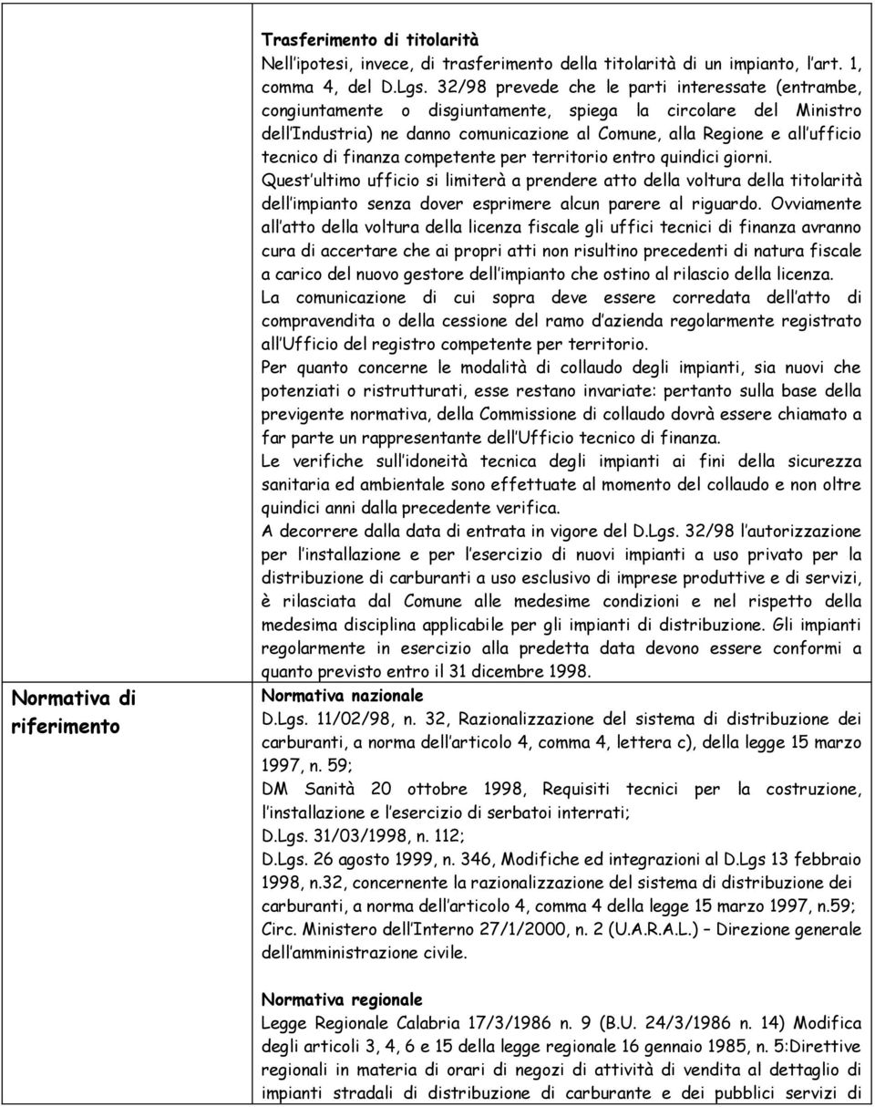 tecnico di finanza competente per territorio entro quindici giorni.