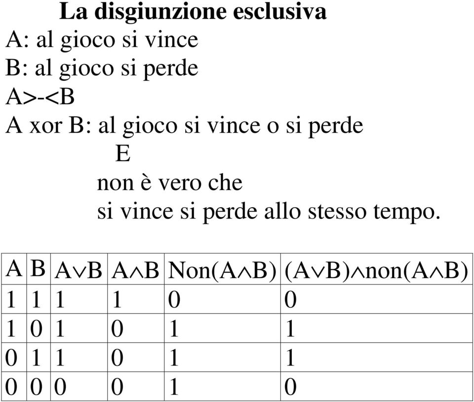 che si vince si perde allo stesso tempo.