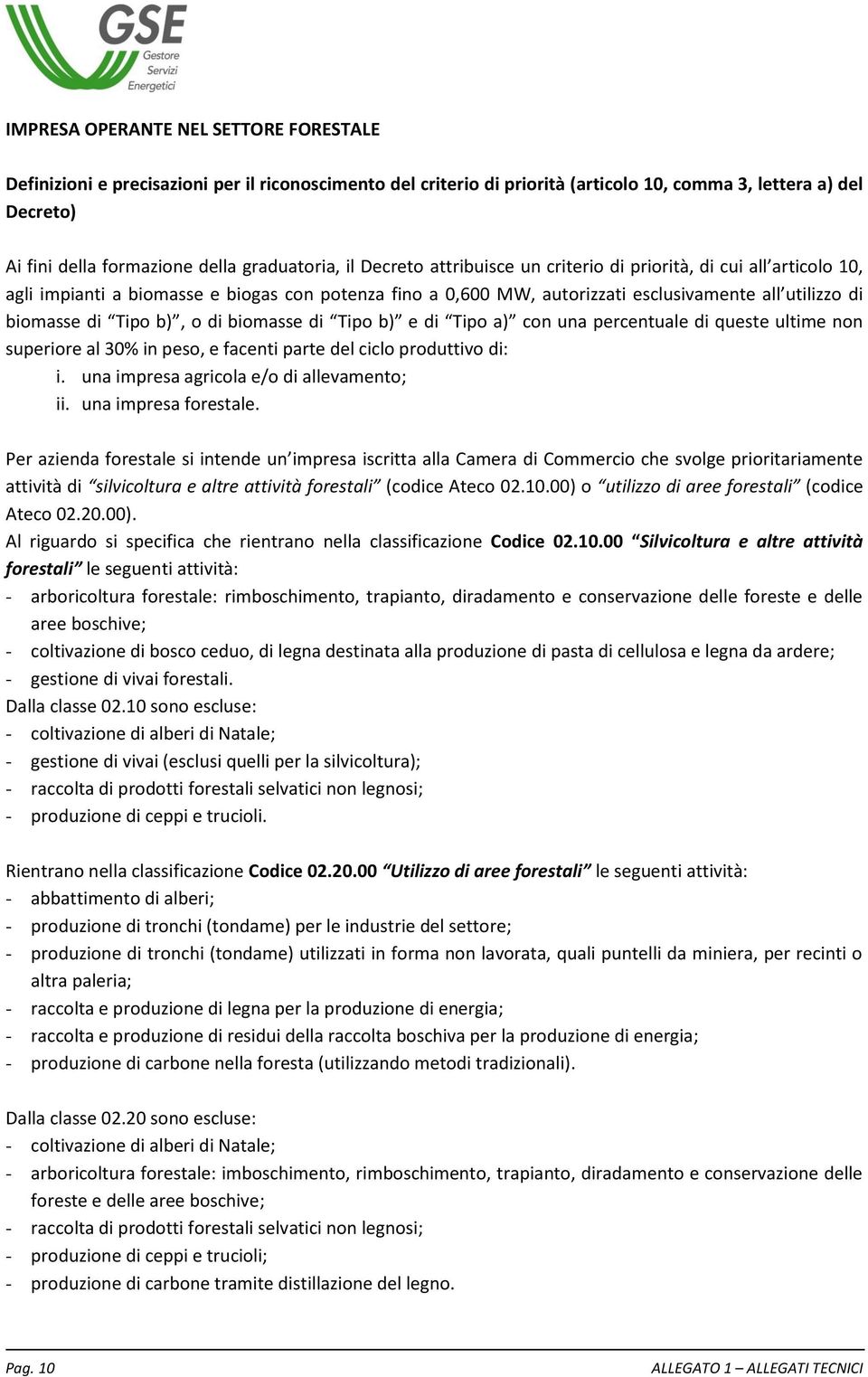 di Tipo b), o di biomasse di Tipo b) e di Tipo a) con una percentuale di queste ultime non superiore al 30% in peso, e facenti parte del ciclo produttivo di: i.