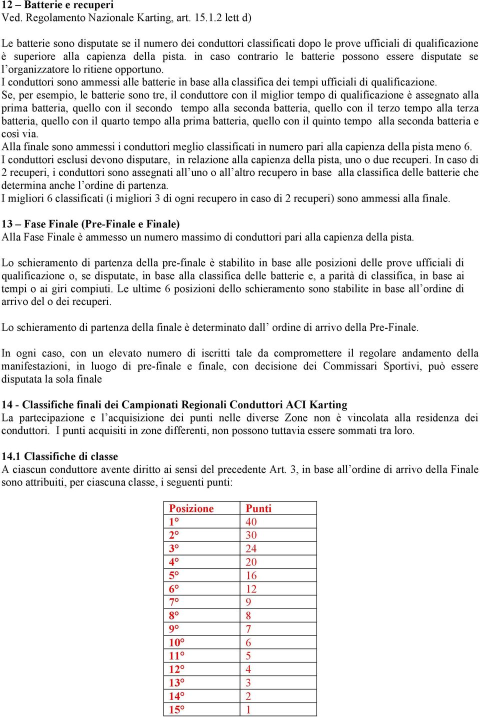 Se, per esempio, le batterie sono tre, il conduttore con il miglior tempo di qualificazione è assegnato alla prima batteria, quello con il secondo tempo alla seconda batteria, quello con il terzo