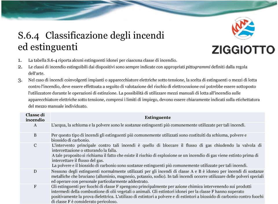 Nel caso di incendi coinvolgenti impianti o apparecchiature elettriche sotto tensione, la scelta di estinguenti o mezzi di lotta contro l'incendio, deve essere effettuata a seguito di valutazione del