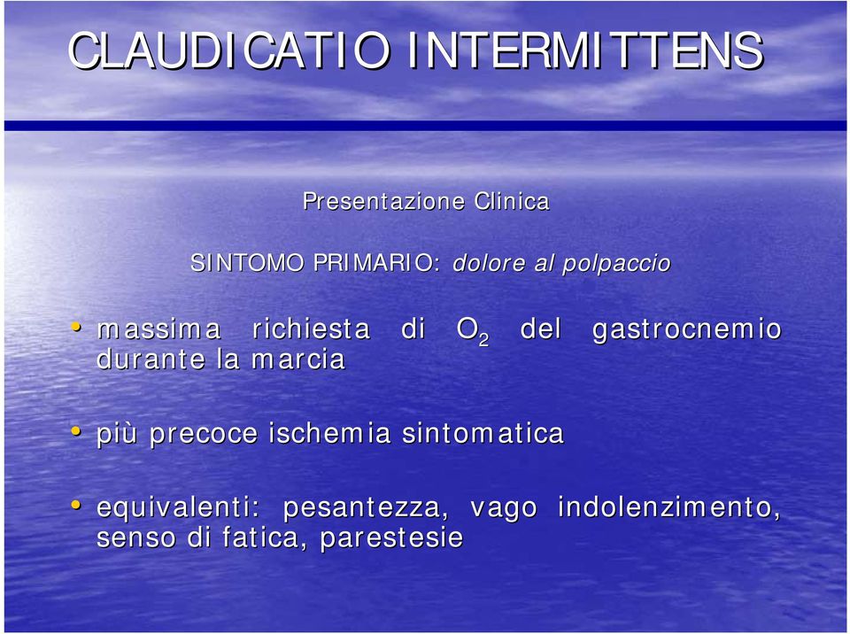 gastrocnemio durante la marcia più precoce ischemia