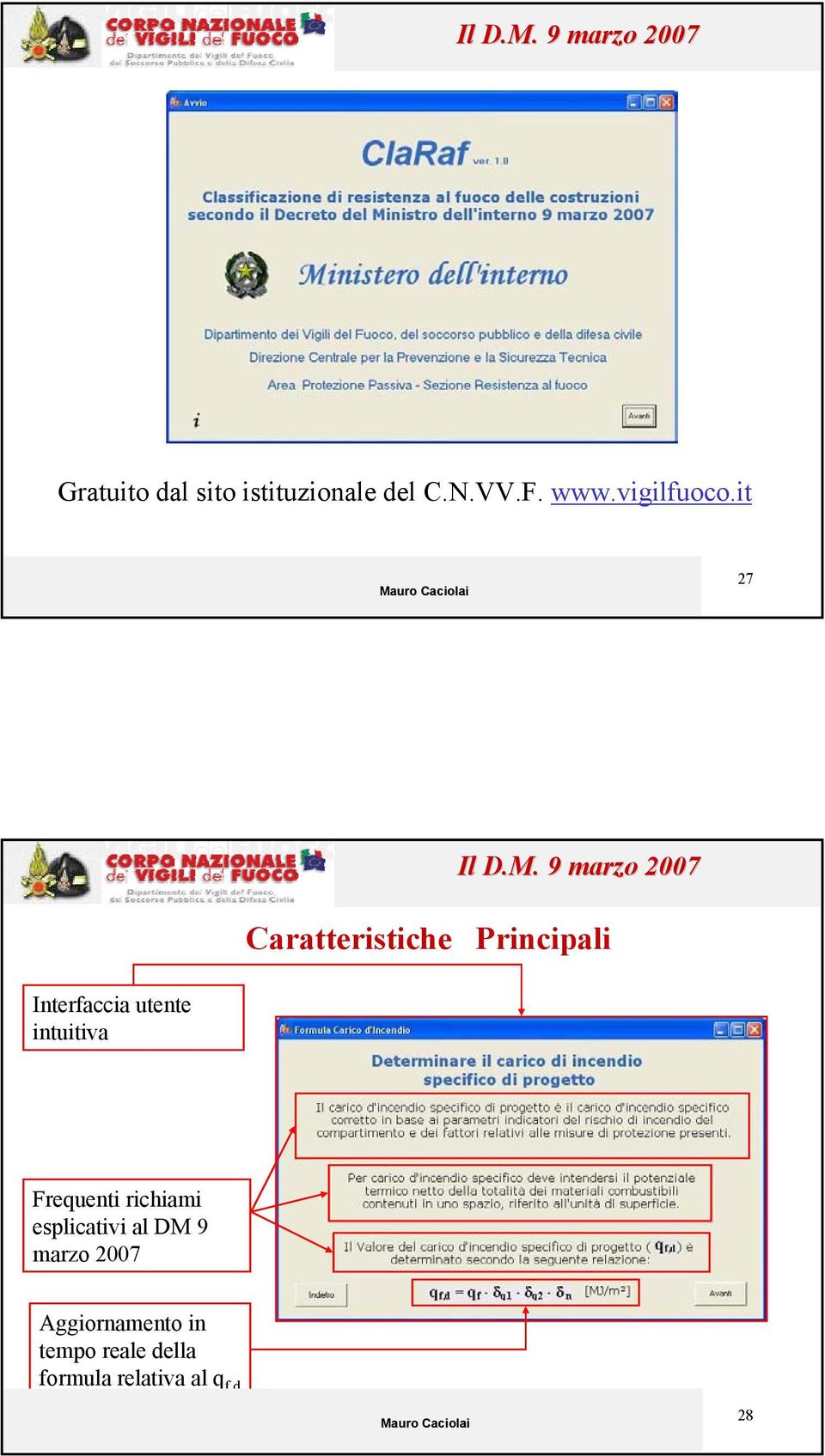 it 27 Caratteristiche Principali Interfaccia utente