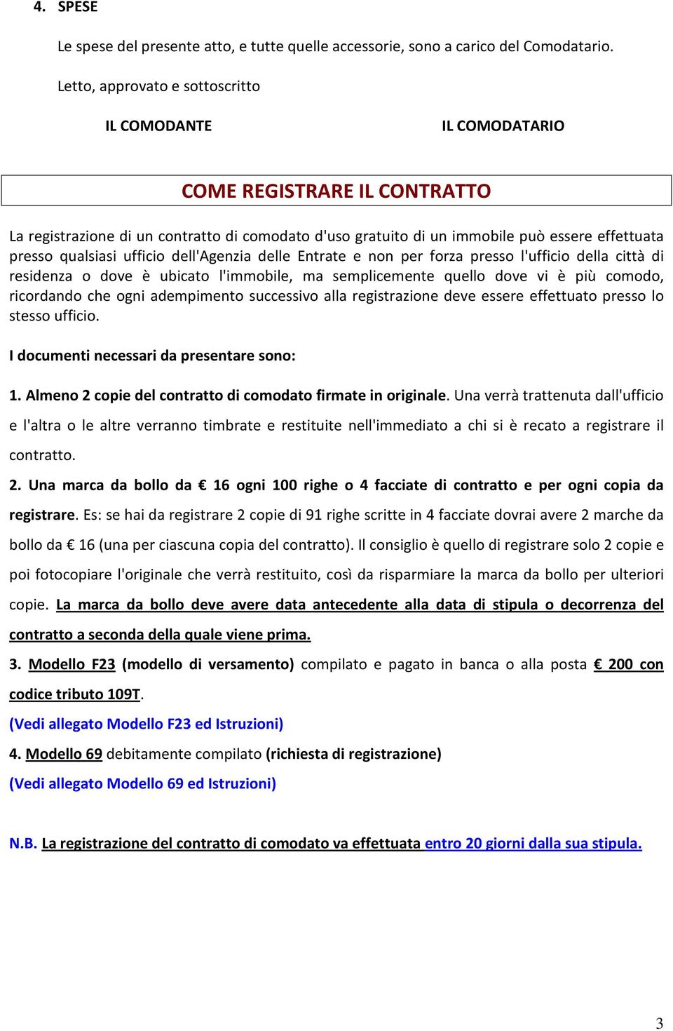 Guida Pratica Al Contratto Di Comodato Duso Gratuito Pdf