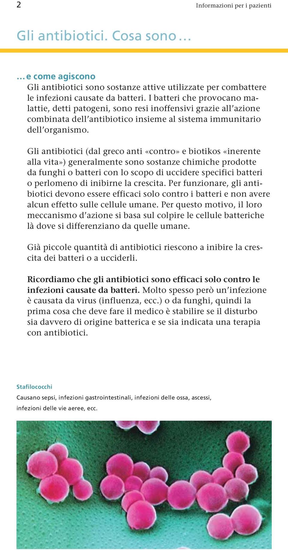 Gli antibiotici (dal greco anti «contro» e biotikos «inerente alla vita») generalmente sono sostanze chimiche prodotte da funghi o batteri con lo scopo di uccidere specifici batteri o perlomeno di