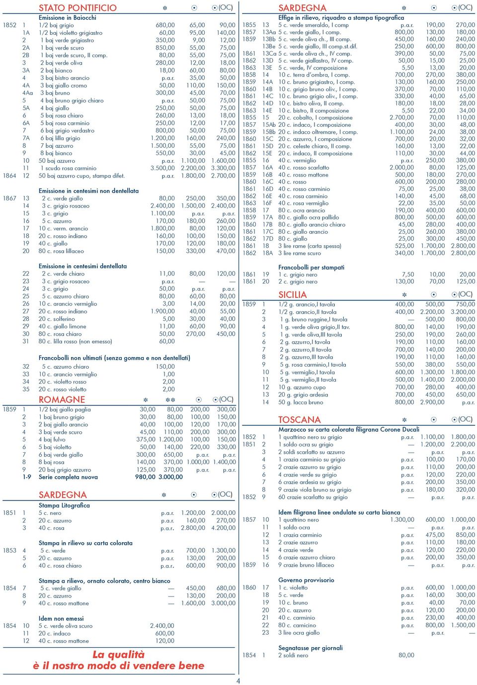 a.r. 50,00 75,00 5A 4 baj giallo 250,00 50,00 75,00 6 5 baj rosa chiaro 260,00 13,00 18,00 6A 5 baj rosa carminio 250,00 12,00 17,00 7 6 baj grigio verdastro 800,00 50,00 75,00 7A 6 baj lilla grigio