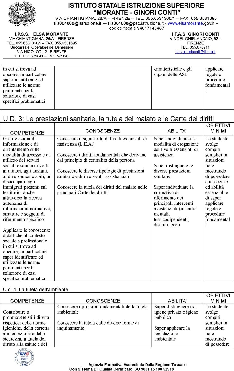 3: Le prestazon santare, la tutela del malato e le Carte de drtt Gestre azon d Conoscere l sgnfcato d lvell essenzal d Saper ndvduaree le nformazone e d assstenza (L.E.A.