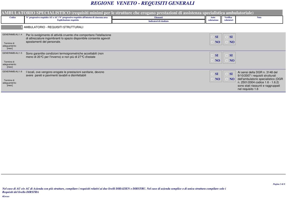 4 Per lo svolgimento di attività cruente che comportano l'istallazione di attrezzature ingombranti lo spazio disponibile consente agevoli spostamenti del personale. GENERAMB.AU.