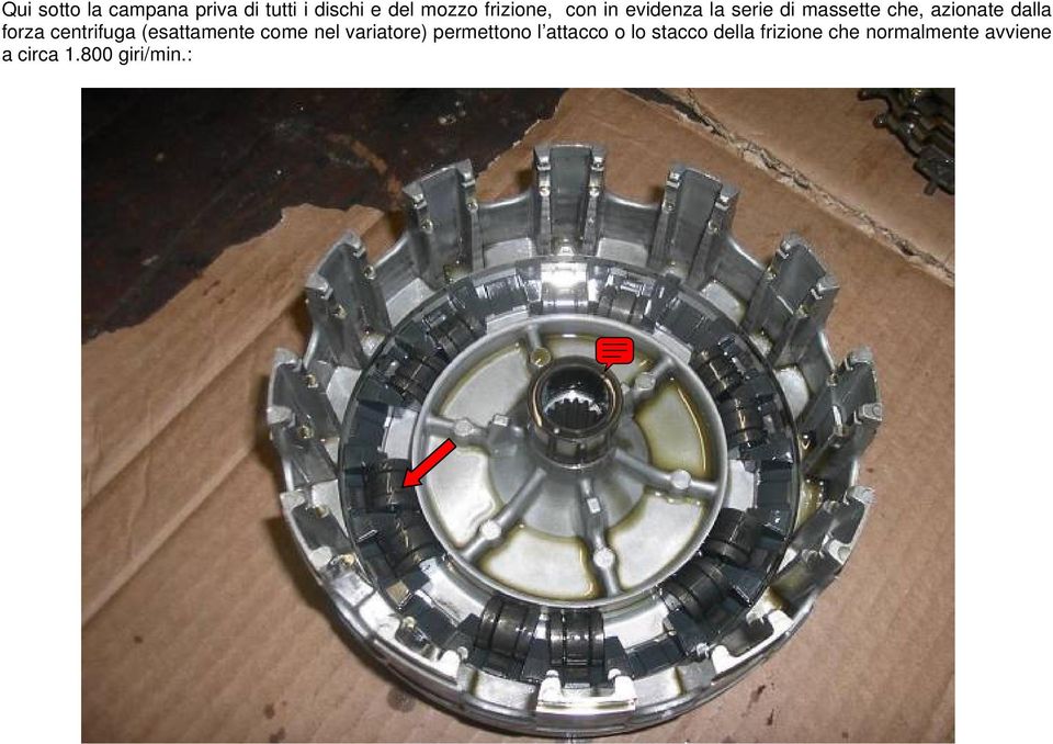 centrifuga (esattamente come nel variatore) permettono l attacco o