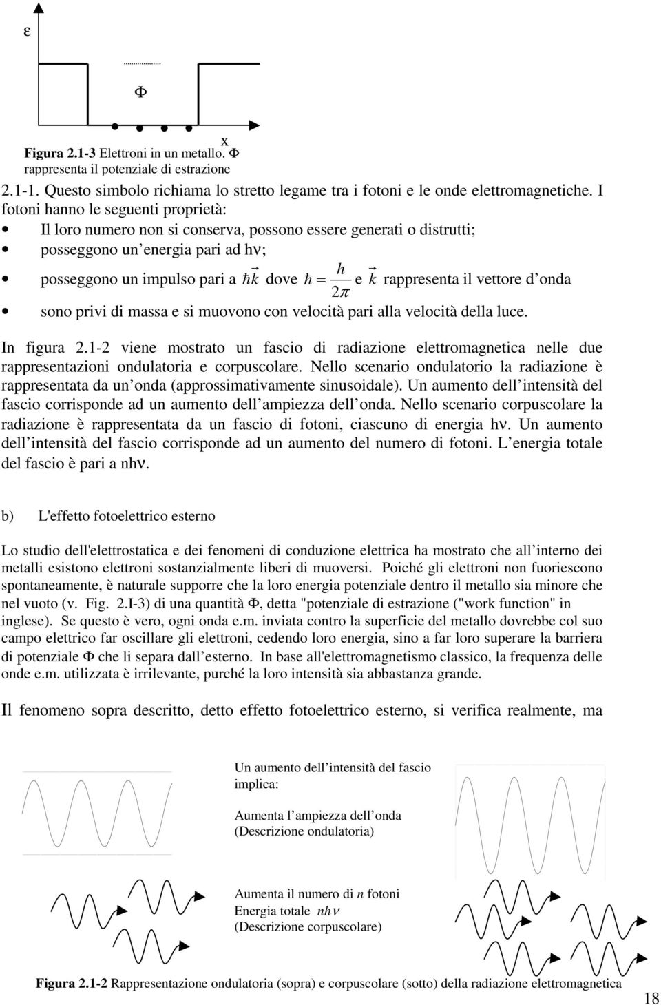 veloctà della luce. posseggoo u mpulso par a k dove x I fgura.- vee mostrato u fasco d radazoe elettromagetca elle due rappresetazo odulatora e corpuscolare.