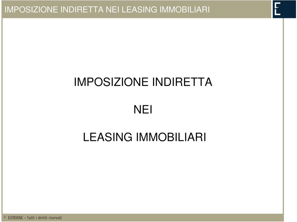 IMMOBILIARI  