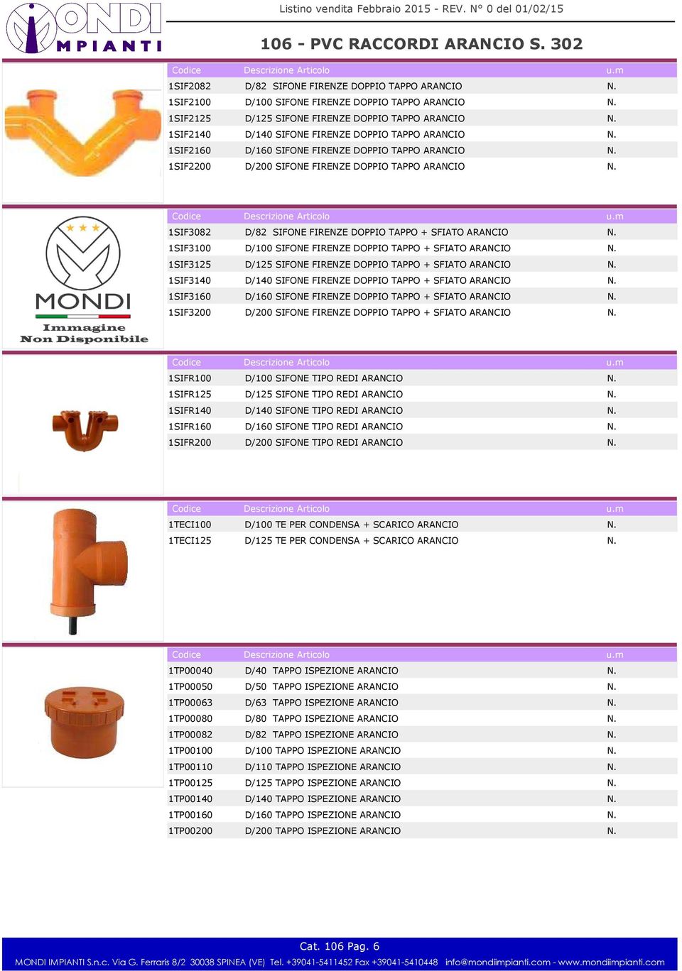 1SIF3082 D/82 SIFONE FIRENZE DOPPIO TAPPO + SFIATO ARANCIO N. 1SIF3100 D/100 SIFONE FIRENZE DOPPIO TAPPO + SFIATO ARANCIO N. 1SIF3125 D/125 SIFONE FIRENZE DOPPIO TAPPO + SFIATO ARANCIO N.