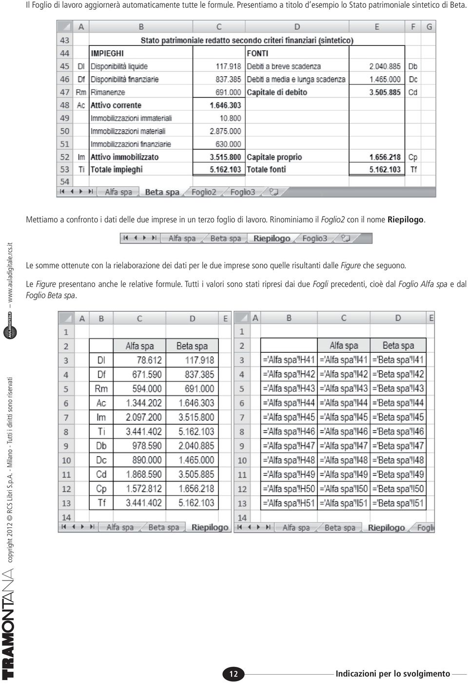 Le somme ottenute con la rielaborazione dei dati per le due imprese sono quelle risultanti dalle Figure che seguono.