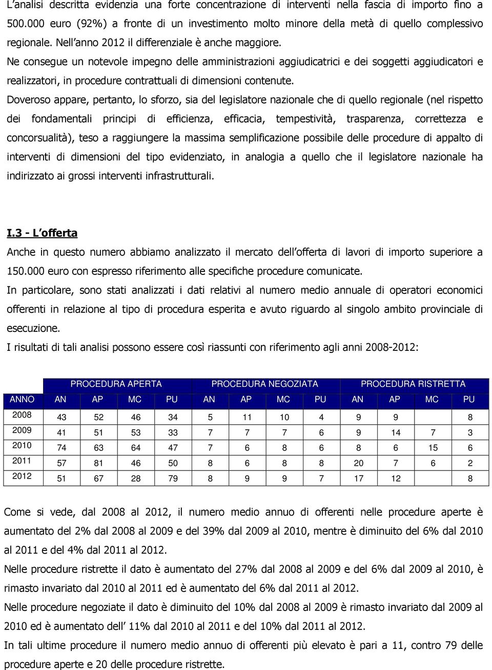 Ne consegue un notevole impegno delle amministrazioni aggiudicatrici e dei soggetti aggiudicatori e realizzatori, in procedure contrattuali di dimensioni contenute.