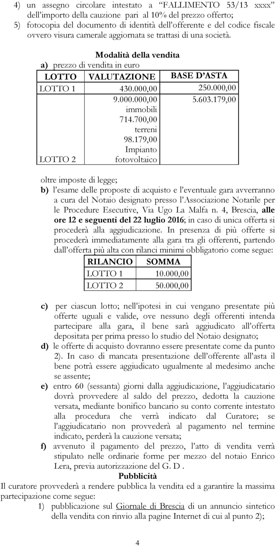 700,00 terreni 98.179,00 Impianto fotovoltaico 5.603.