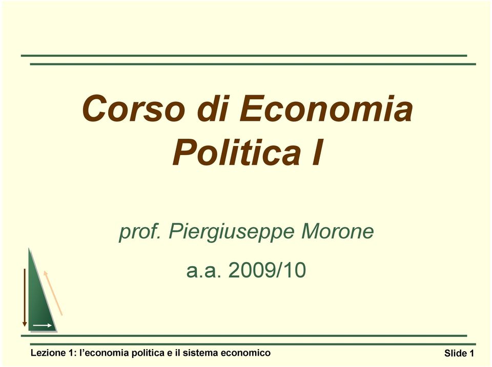 a. 2009/10 Lezione 1: l economia