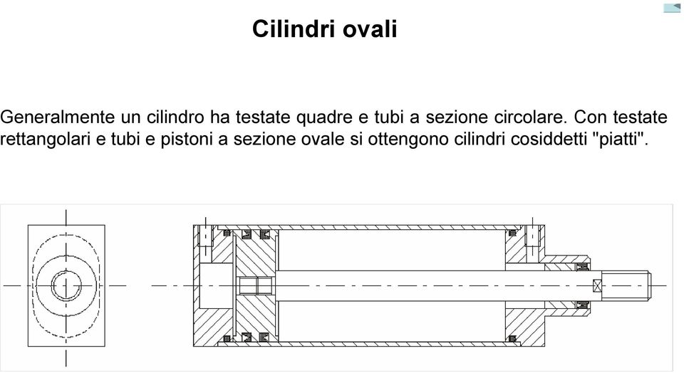 Con testate rettangolari e tubi e pistoni a