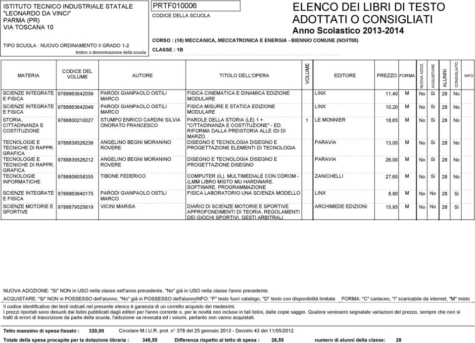 STATICA EDIZIONE PAROLE DELLA STORIA (LE) 1 + "CITTADINANZA E COSTITUZIONE" - ED.