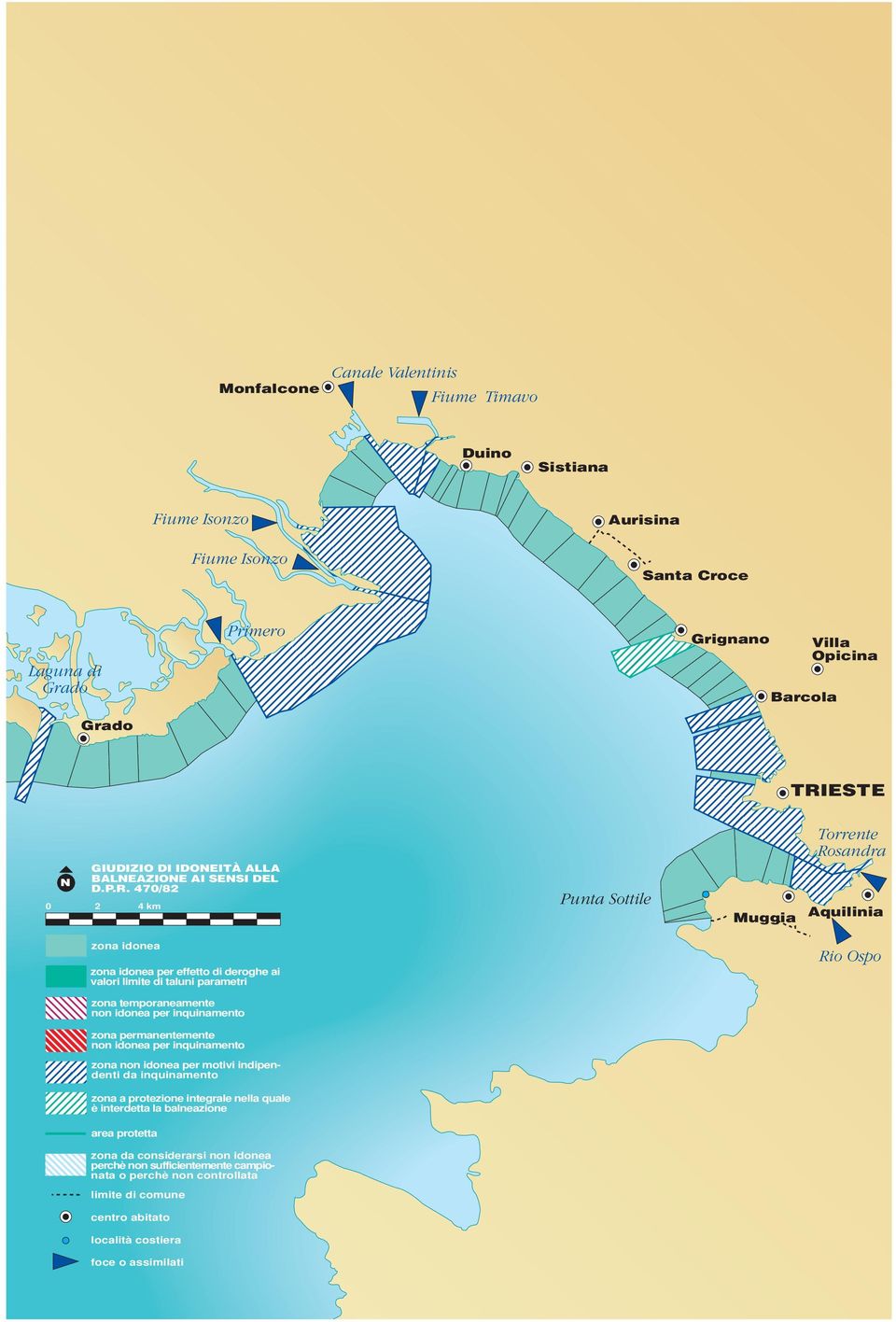 470/82 zona idonea zona idonea per effetto di deroghe ai valori limite di taluni parametri zona temporaneamente zona permanentemente zona non idonea per motivi indipendenti da