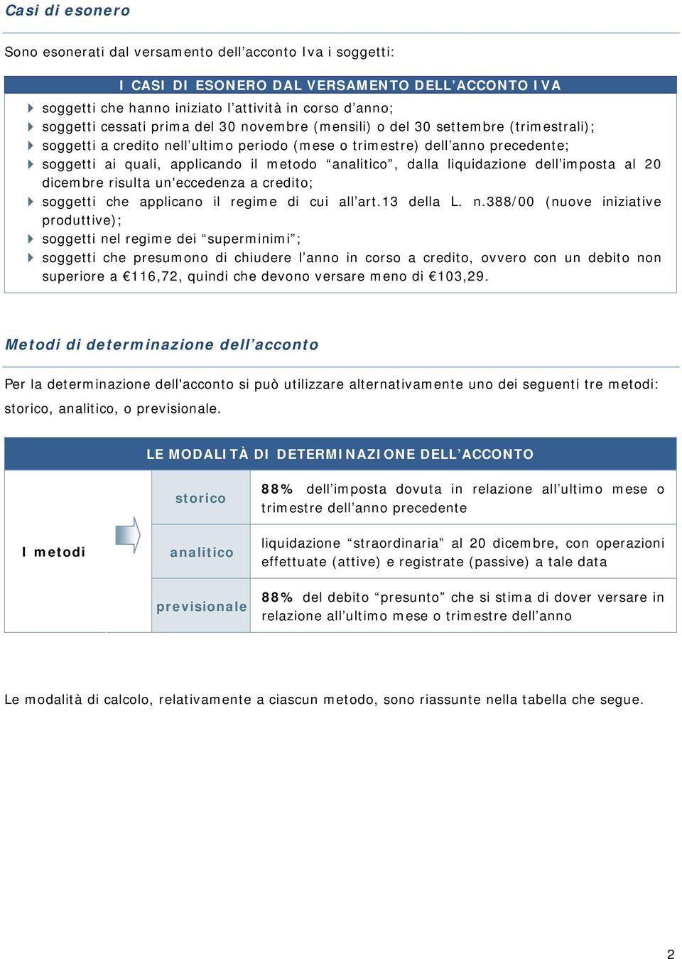 dalla liquidazione dell imposta al 20 dicembre risulta un'eccedenza a credito; soggetti che applicano il regime di cui all art.13 della L. n.