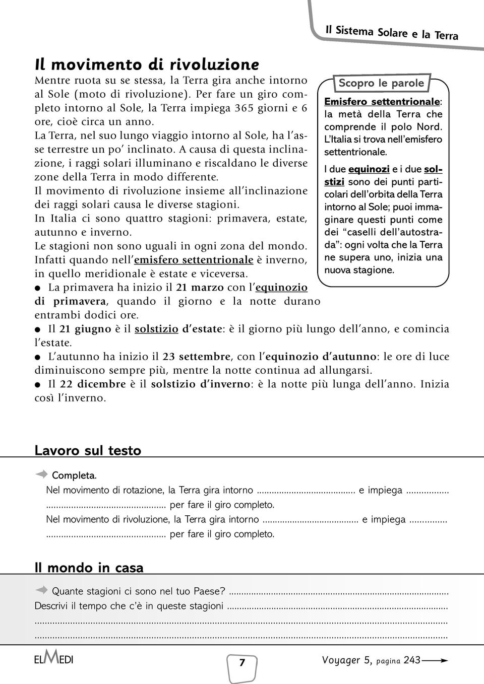 A causa di questa inclinazione, i raggi solari illuminano e riscaldano le diverse zone della Terra in modo differente.