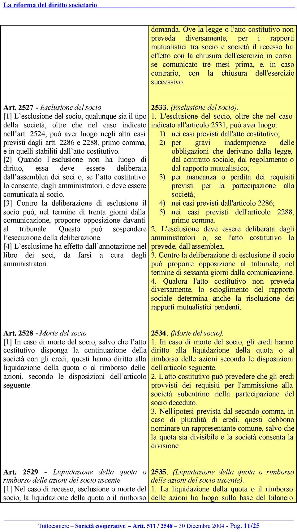 prima, e, in caso contrario, con la chiusura dell'esercizio successivo. Art.