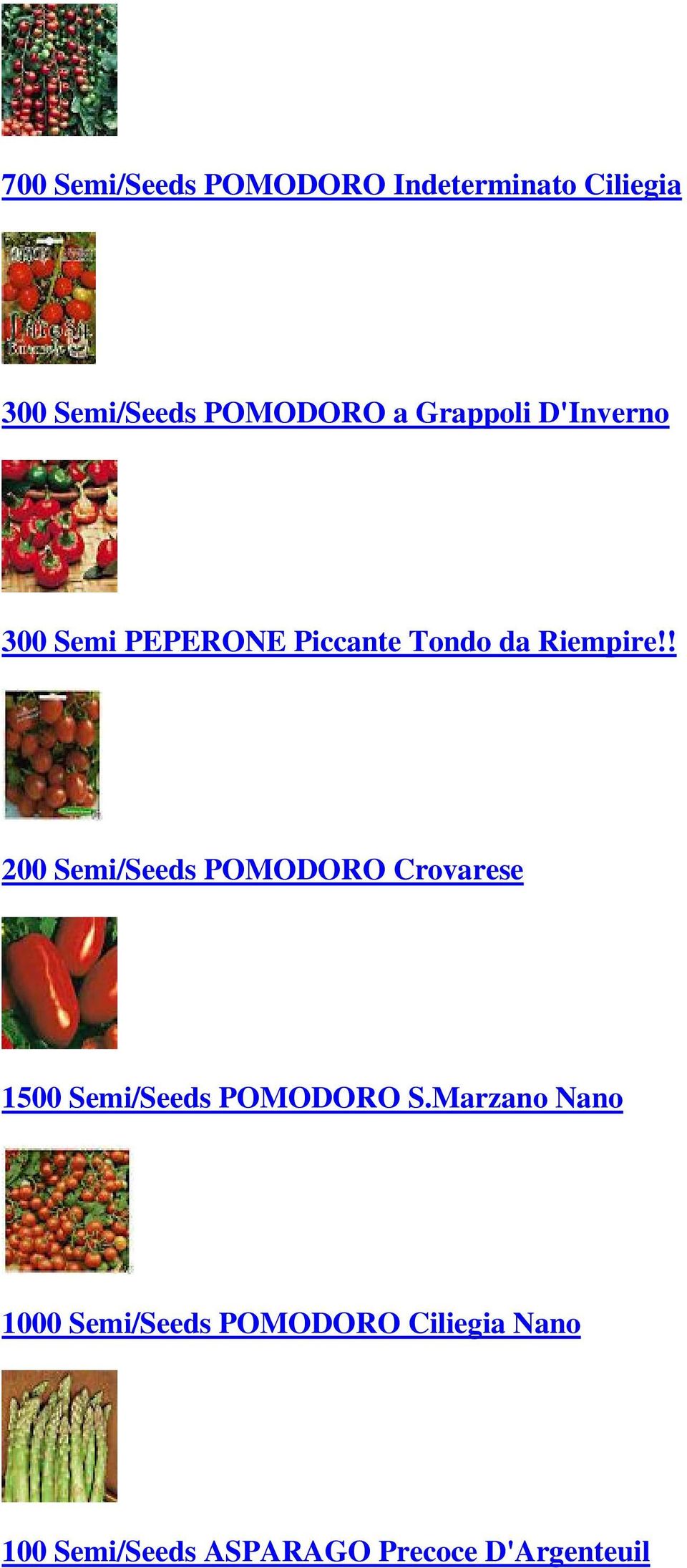 ! 200 Semi/Seeds POMODORO Crovarese 1500 Semi/Seeds POMODORO S.