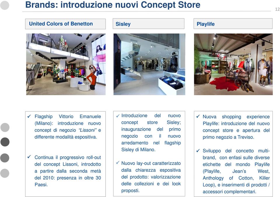 Introduzione del nuovo Nuova shopping experience concept store Sisley; Playlife: introduzione del nuovo inaugurazione del primo concept store e apertura del negozio con il nuovo primo negozio a