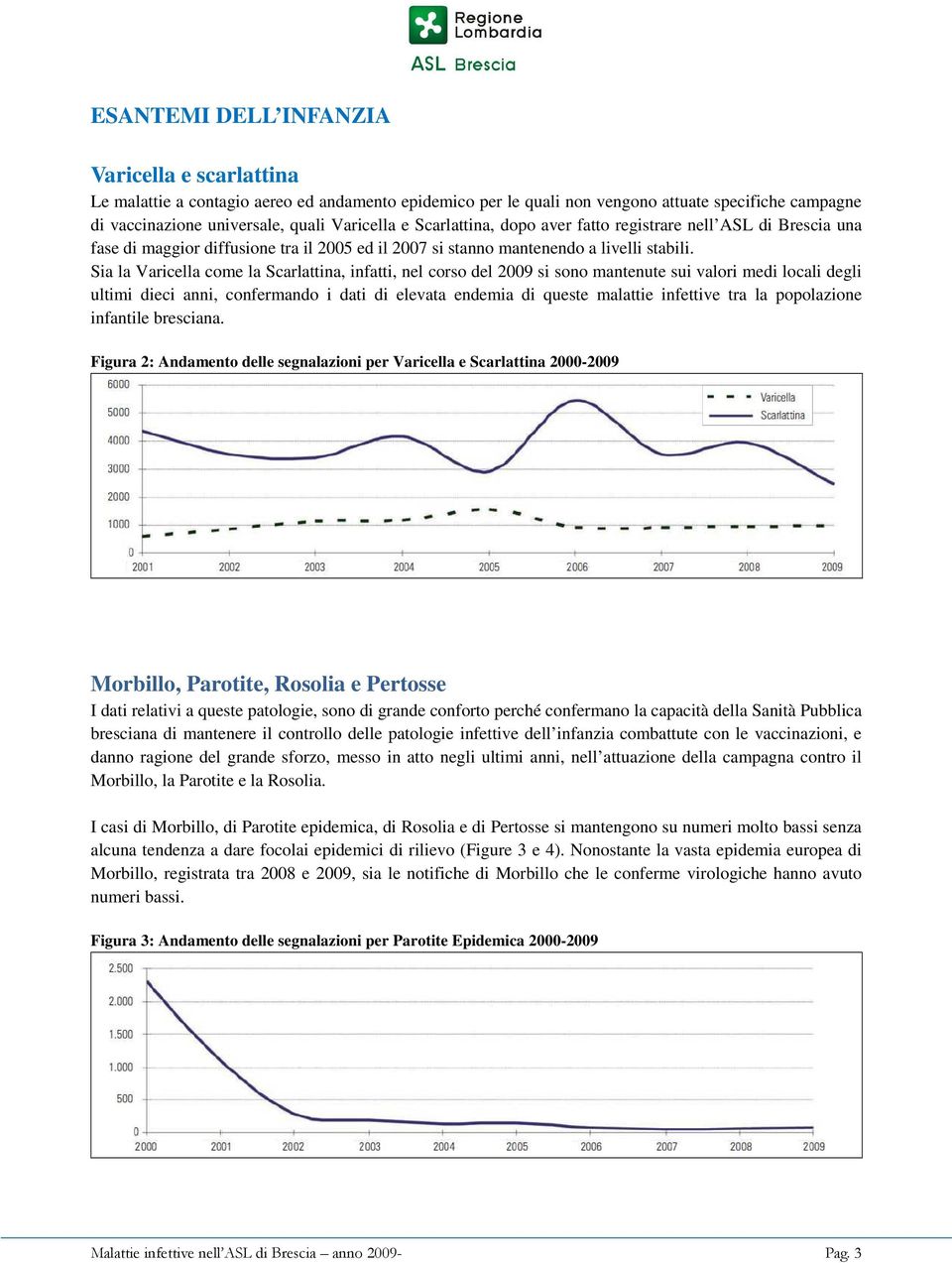 Sia la Varicella come la Scarlattina, infatti, nel corso del 2009 si sono mantenute sui valori medi locali degli ultimi dieci anni, confermando i dati di elevata endemia di queste malattie infettive