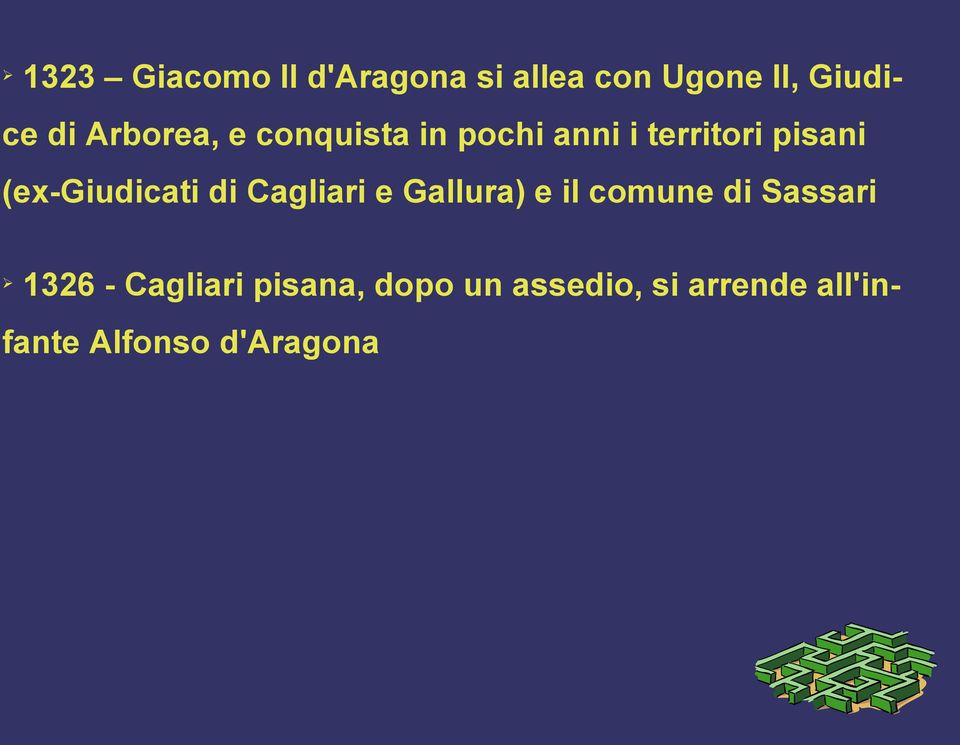 (ex-giudicati di Cagliari e Gallura) e il comune di Sassari 1326