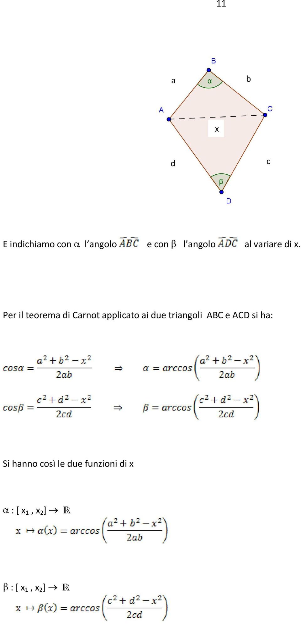 Per il teorema i Carnot applicato ai ue