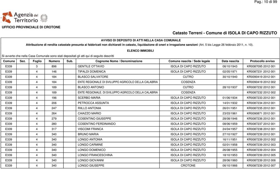 E339 4 189 ENTE REGIONALE.