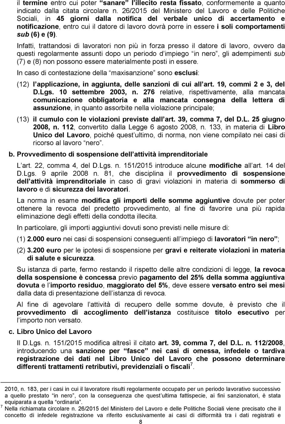 comportamenti sub (6) e (9).