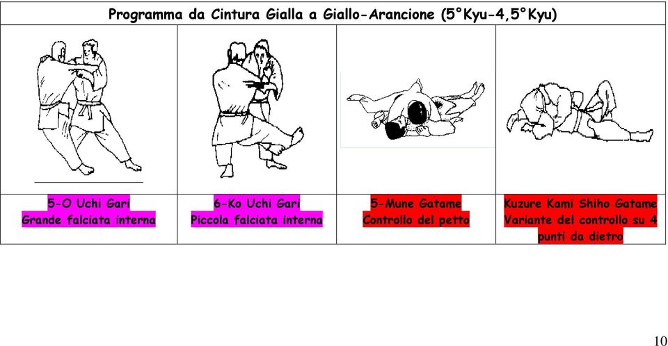 Piccola falciata interna 5-Mune Gatame Controllo del petto