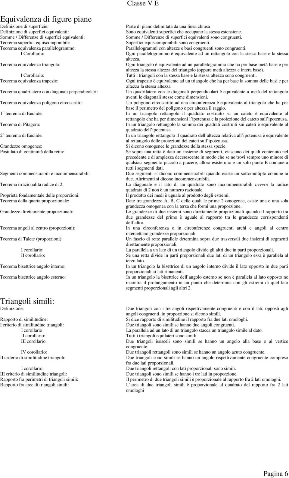 Teorem equivlenz prllelogrmmo: Prllelogrmmi con ltezze e si congruenti sono congruenti. I Corollrio: Ogni prllelogrmmo è equivlente d un rettngolo con l stess se e l stess ltezz.