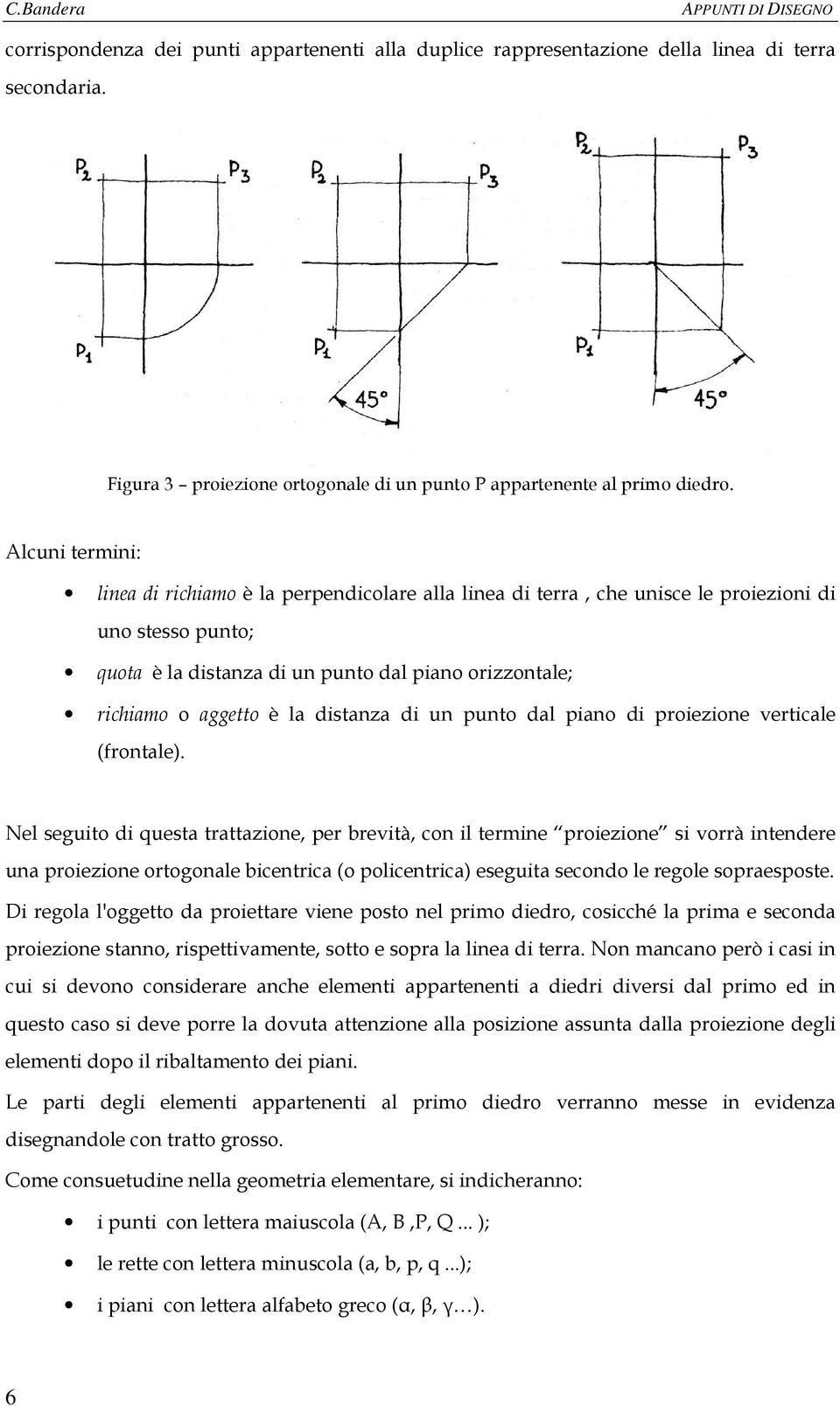 distanza di un punto dal piano di proiezione verticale (frontale).