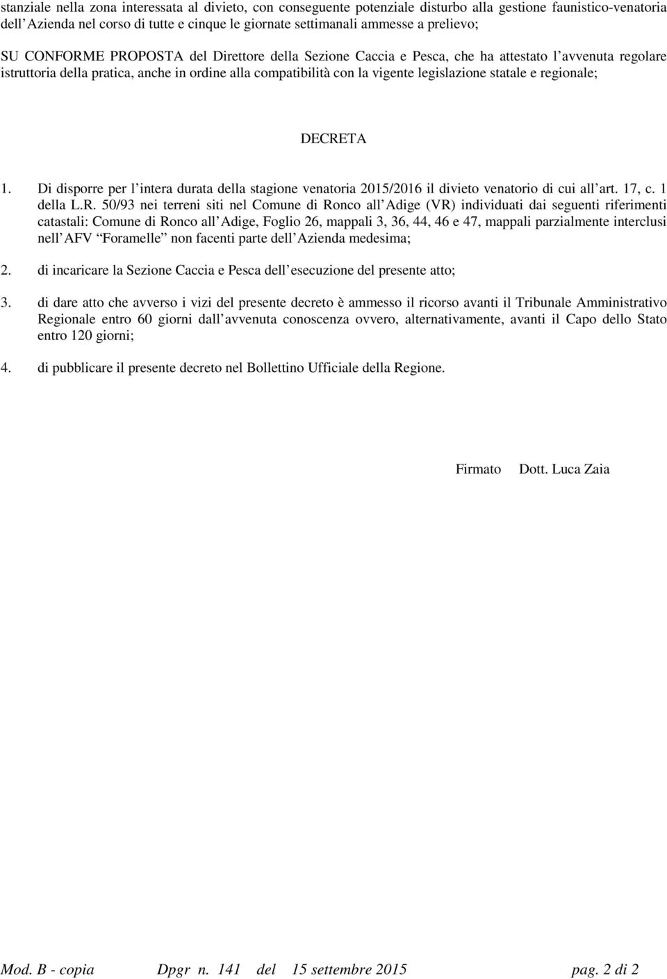 legislazione statale e regionale; DECRE