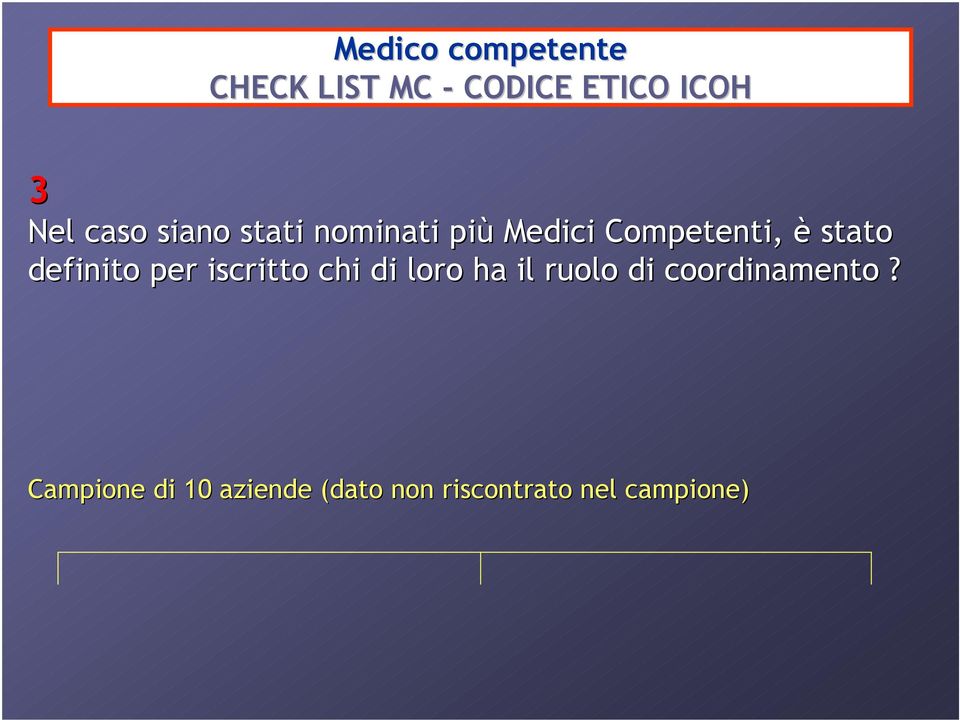 di loro ha il ruolo di coordinamento?