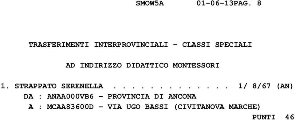 INDIRIZZO DIDATTICO MONTESSORI 1. STRAPPATO SERENELLA.