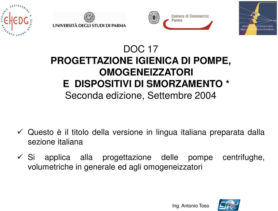 versione in lingua italiana preparata dalla sezione italiana Si applica alla