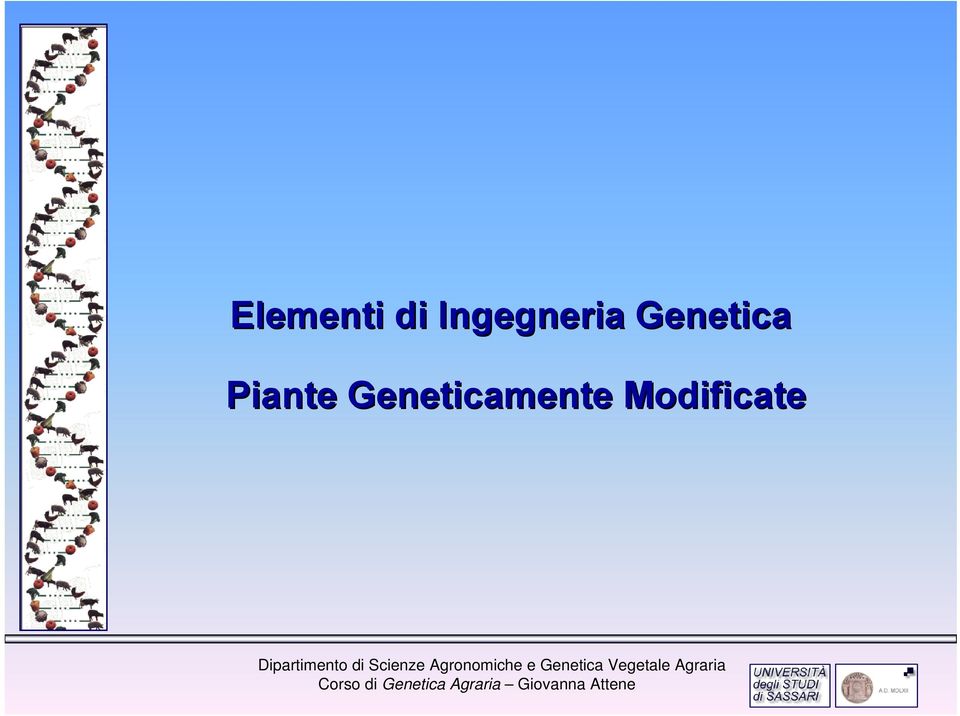 Scienze Agronomiche e Genetica Vegetale