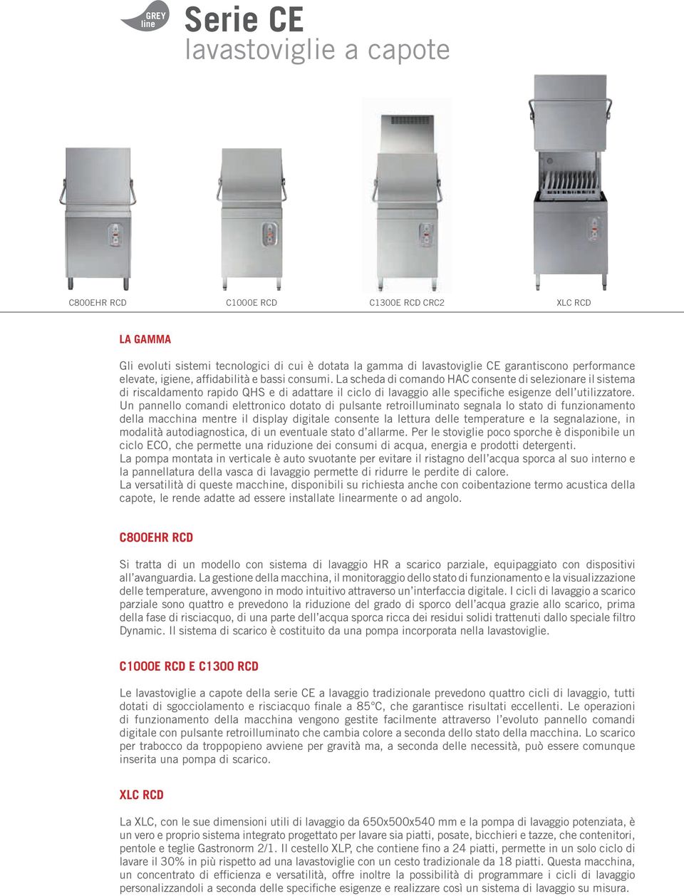 La scheda di comando HAC consente di selezionare il sistema di riscaldamento rapido QHS e di adattare il ciclo di lavaggio alle specifiche esigenze dell utilizzatore.