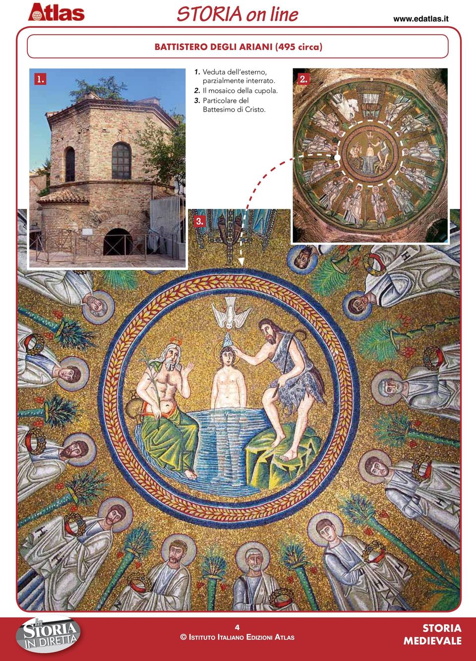 interrato. Il mosaico della cupola.