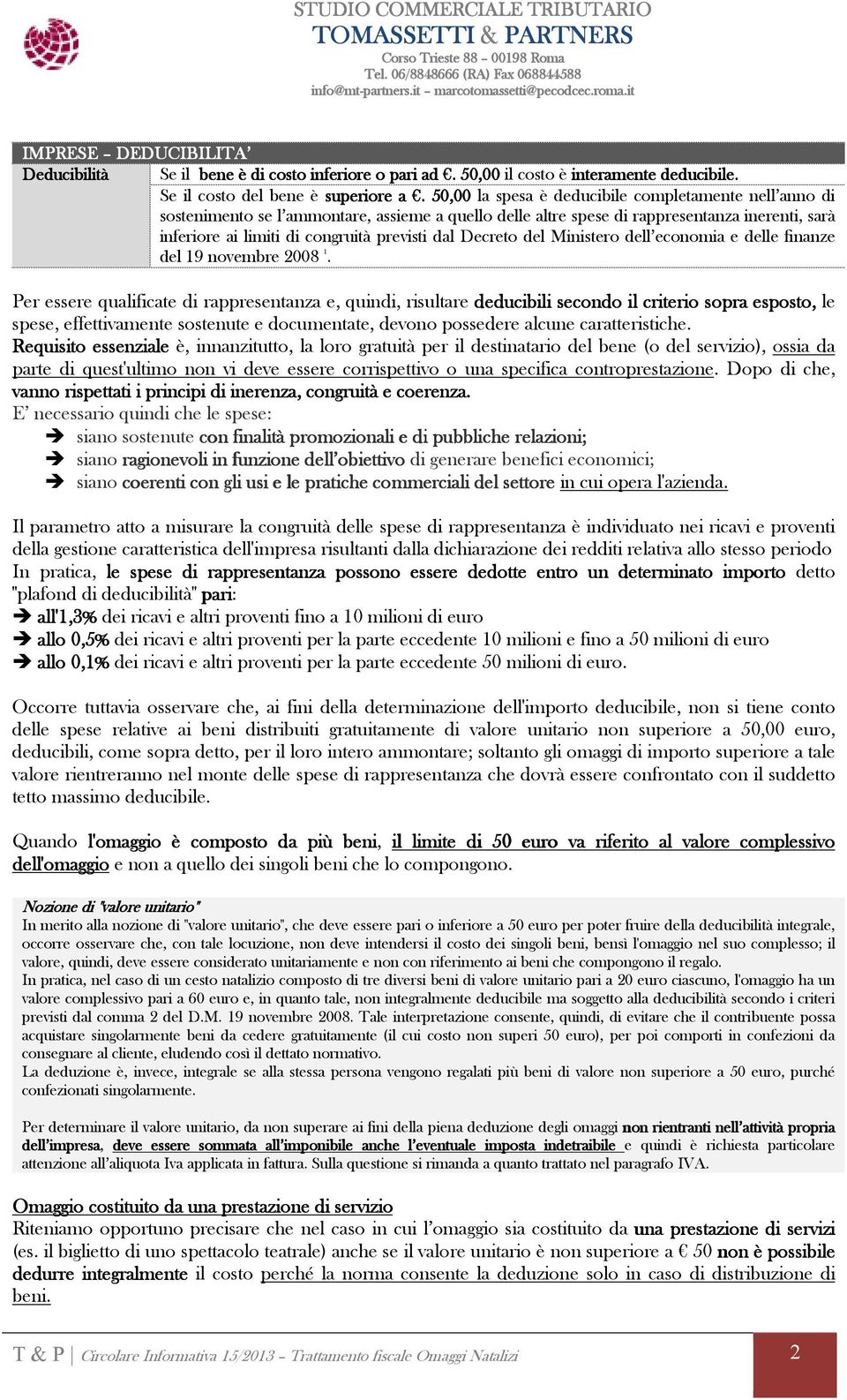 Decreto del Ministero dell economia e delle finanze del 19 novembre 2008 1.