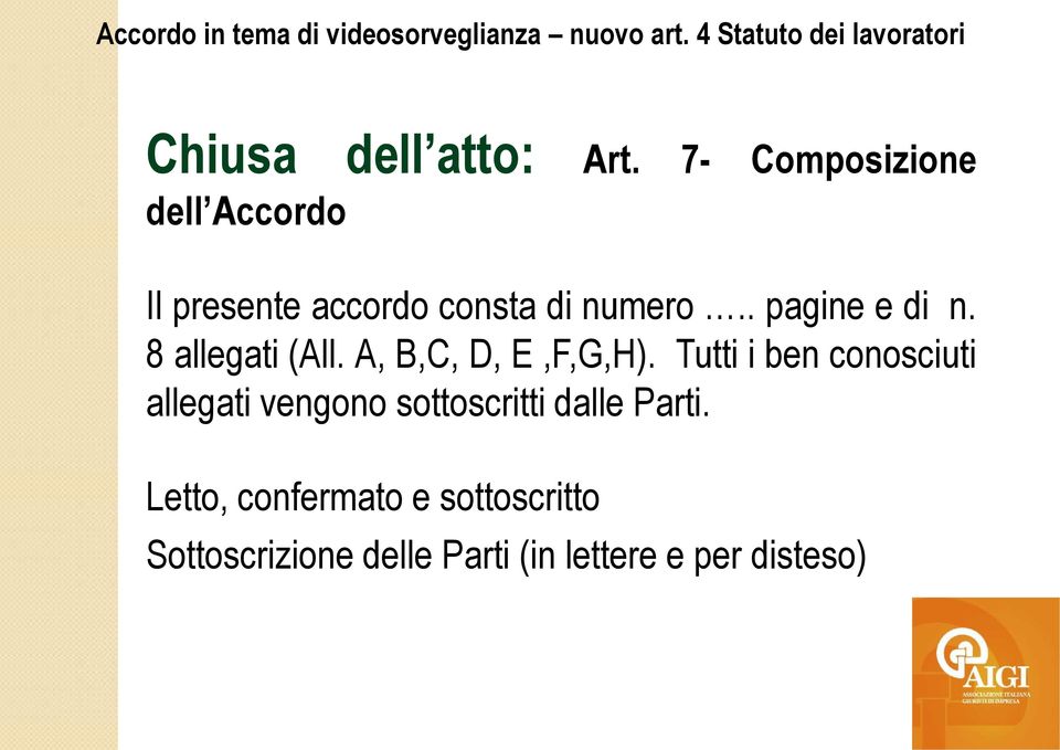 . pagine e di n. 8 allegati (All. A, B,C, D, E,F,G,H).