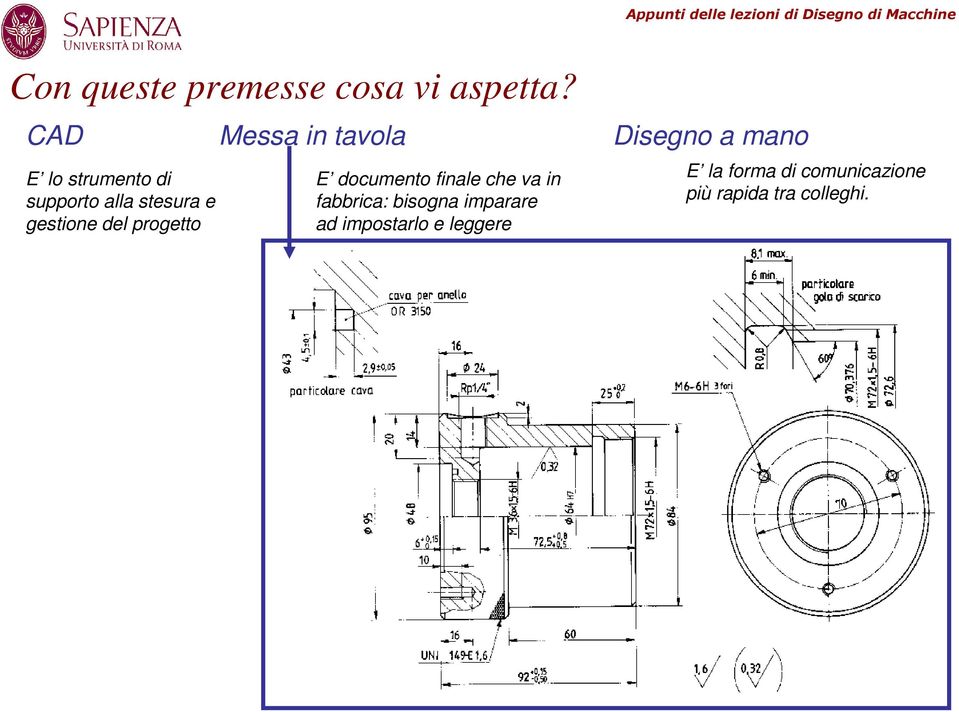 CAD Messa in tavola Disegno a mano E lo strumento di supporto alla stesura e